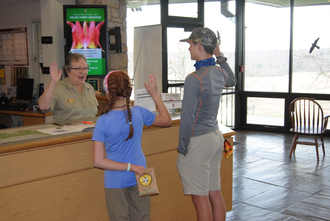 Junior Rangers at Shenandoah