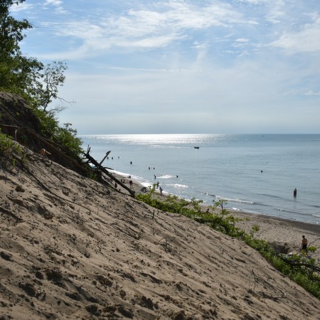 Freshwater Sand Dune with Lake Michigan